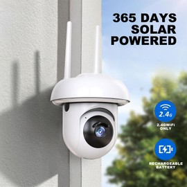 2025 PHANSATIM Security Cameras Outdoor, 1080P 355° View Outdoor Camera, WiFi Home Security with Spotlight Color Night Vision, PIR Sensor