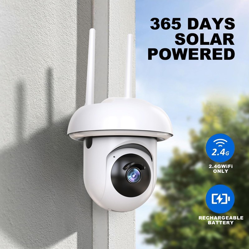 2025 PHANSATIM Security Cameras Outdoor, 1080P 355° View Outdoor Camera,