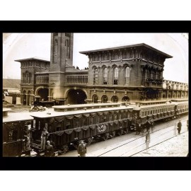 Rare 1865 Abraham Lincoln Funeral Train PHOTO Harrisburg PA, Assassination