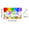 Avezano Paint Birthday Banner Boy and Girl Graffiti Art Birthday