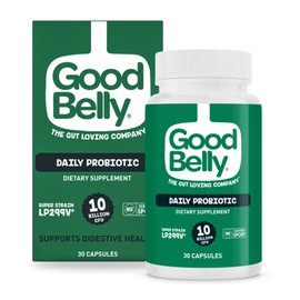 GoodBelly Probiotic Supplement for Digestive Health - Probiotics for Men and Women - Aids in Digestion  Supports Your Active Lifestyle 1 Box - 30...  