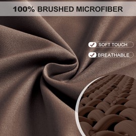 FreshCulture Queen Fitted Sheet Only - Hotel Quality Fitted Sheet Queen Size - Ultra Soft & Breathable - Brushed Microfiber - Deep Pocket - Cooling Fitted Sheets for Queen Size Bed (Brown)