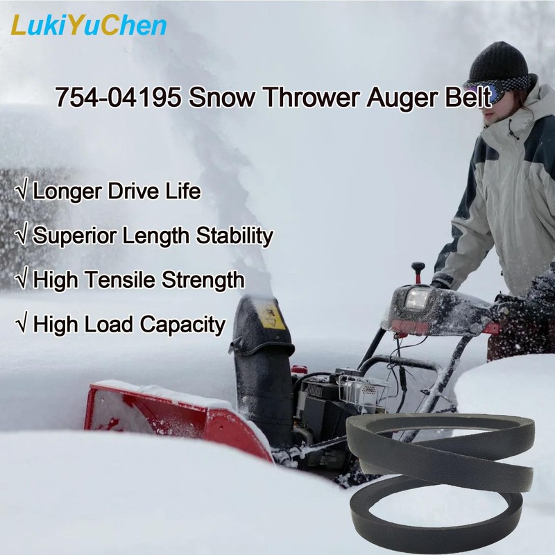 LukiYuChen 754-04195A Snow Throwers Auger Drive Belt for M-T-D Snow
