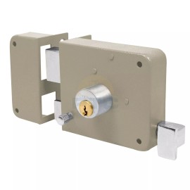 Hermex CS-75IB Left rim lock installs-easy, traditional, blister