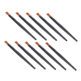 Vaguelly 100pcs Travel Makeup Brush Mini Lipstick Applicator Black Aluminum Tube Lip Brush Portable Lipstick Mini for Women