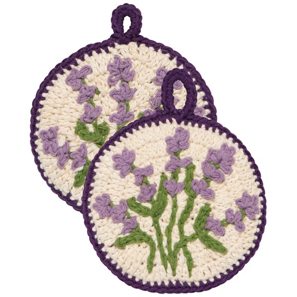 Set of 2 Lavender Dishcloths