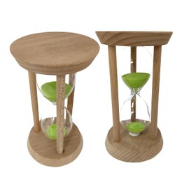 Sand Timer Clock Hourglass 15 Min Minutes Home Ornament Office Desk Decoration for Living Room Coffee Table School Game 15 Min Wooden Frame Sandglass Green