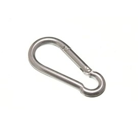 Snap Spring Clip Carabiner Hooks 5 mm 3/16 Inch BZP Steel Pack of 12
