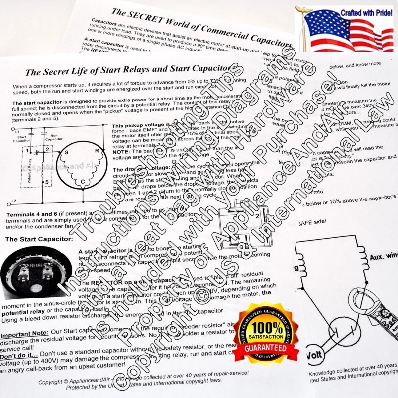 Scotsman CME256 115V, Start Relay Potential, Run/Start Capacitor, Ships Today!