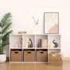 10.5 x 10.5 in Plastic Wicker Baskets for Cube Storage,