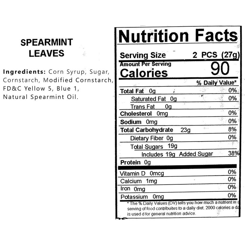 SweetGourmet Candy Spearmint Leaves | Green Jelly Spearmint Bulk Candy