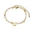 Yimofy Initial Bracelet for Women Dainty Double-Layer Letter Bracelets Women's