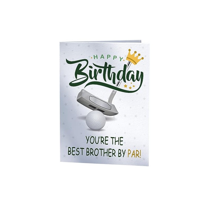 Funny Joke Golf Birthday Card for Best Brother by Par