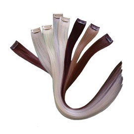 Cicica 16 PCS Colored Clip in Hair Extensions, 23 Inches Clips Hairpieces, Multi-Colors Hair Streak, Synthetic Straight Hair Extension Gift for Teens Women. (9 Colors)