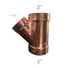 (1-Pk) EZ-FLUID 2" x 1-1/2" Copper DWV Tee-Wye Copper Pipe