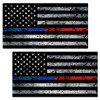 Thin Blue/Red Line Flag Grunge Stickers 2 Pack