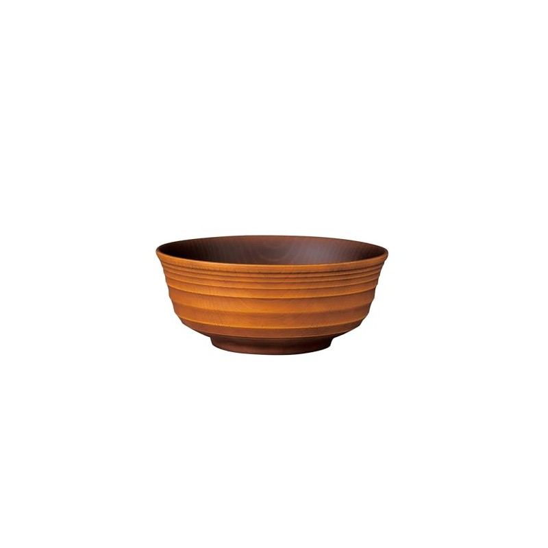 Tatsumiya ONE'S Sentan Noodle Bowl, Wood Grain Brown, Size: Approx.