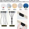 Lumbor37 Clips Organizador de Cables Autoadhesivo, 50 Piezas Clips Adhesivos