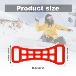 Ski Boot Buckle Lever with Hanging Buckle, Portable Tightening Boot Buckles Tool Ski Boot Buckle Assist Tool for Ski Lovers (Red)
