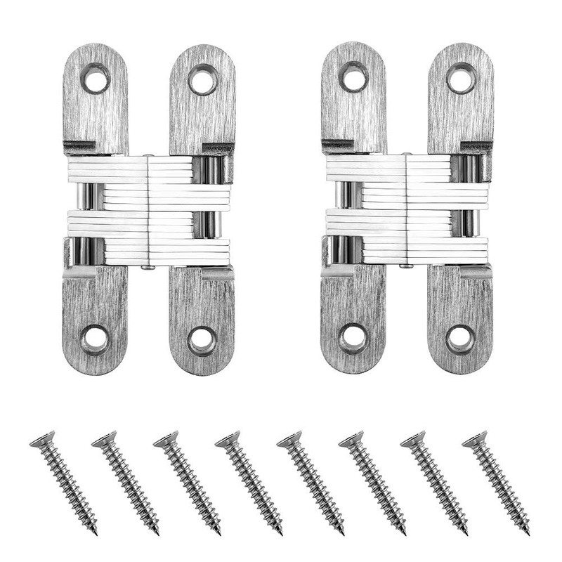 QWORK Hidden Invisible Cross Hinge 180° for Furniture Hardware Folding
