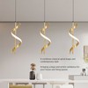 Spiral LED Pendant Light Gold Color High Brightness Eyes Protection