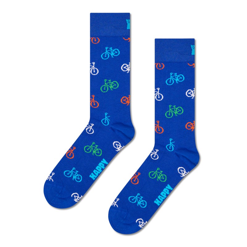Happy Socks 4-Pack Bike Socks, S/M