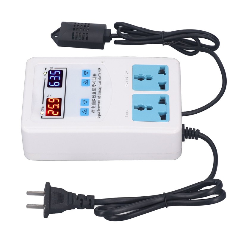 Temperature Humidity Controller -20~60℃ 0~100.0%RH LCD Display Humidistat Thermostat AC