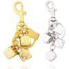 LOHGOU Metal Dice Bag Charm Keychain, Stylish Bag Charm for