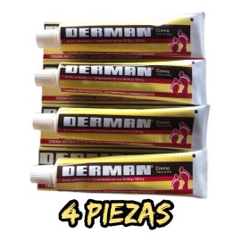 Derman Antimicótico – 4 Piezas de 50 g c/u – Crema para Pie de Atleta