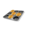 Gurlideo Mini Burger Bread Tray Compartments Hamburger Bun Pan,Non-Stick Carbon