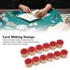 12Pcs Birthday Stamps Wooden Handle Assorted Style Clear Pattern Wooden