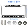 Disabled Veteran US Army License Plate Frame for Birthday Gift