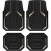 4 Piece Universal All Weather Rubber Car Floor Mats, Waterproof