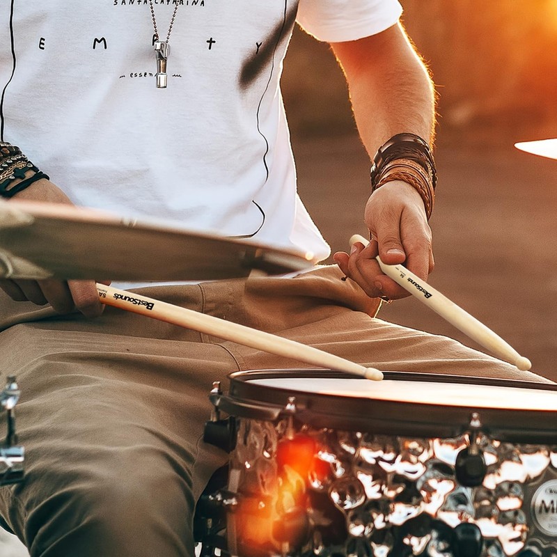 2 Pairs Drum Sticks 5A, Professional Classic Maple Wood Drumsticks,