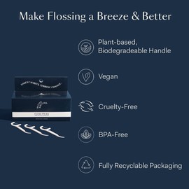 Better & Better Floss Picks (Box of 200) | Unflavored Vegan Dental Floss Picks for Adults & Kids | Biodegradable Plant-Based Handles & Sturdy Floss Thread | Gluten-Free, Cruelty-Free, BPA-Free