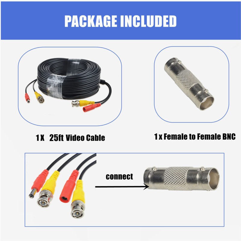 SLLEA BNC Female Coax Cable Coupler Adapter Connector Replacement for