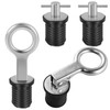 4Pcs Boat Drain Plug Kit Stainless Steel Snap Handle and