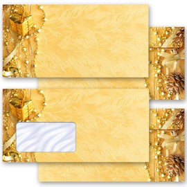 25 Envelopes (Without Window) Contemplation, Merry Christmas, DIN Long (220 x 110 mm) Paper-Media