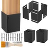 Moxluck Post Protector Stainless Steel Post Sleeve, Fence Post Protection