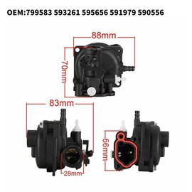 Wjelet Lawn Mower Carburetor for Briggs & Stratton 300e 450e 500e Lawn Mower OVH Engines 125cc 140cc 08P502 09P602 Series Replaces 799583 591160 595656 591979 593261 84001982