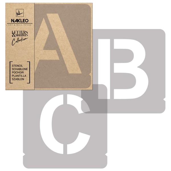 NAKLEO Alphabet Painting Stencils Set 42 Pieces, 10 cm Letters