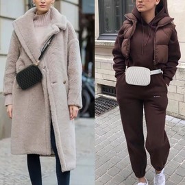 UTO Fanny Pack for Women 5 Ways Convertible Chest Bag Waterproof Fashion Lightweight Travel Waist Pack Purse CA