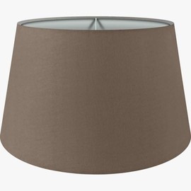 Wogati® Premium Lampshade E14/E27 Cotton | Various Sizes & Colours | Colour: Brown/Size: XL | Lampshade Floor Lamp + Lampshade Pendant Lamp + Lampshade for Table Lamp