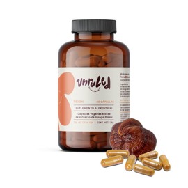 UNRULED - Reishi  Extracto Puro de Hongo Reishi en Cápsulas  60 Cápsulas Veganas Suficientes para 1 Mes  30 Porciones de 1000mg  Hongo Adaptogeno 100 