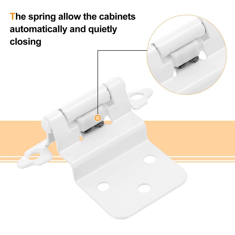 sourcing map 3/8" Inset Cabinet Door Hinges, 6 Pcs Self