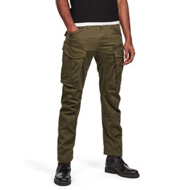 Rovic Zip 3D Straight Tapered Fit Cargo Pants, Dark Bronze Green, 28W x 32L