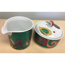 Germany Vintage Eschenbach Porcelain Germany Vintage Sugar & Creamer Set New Modern