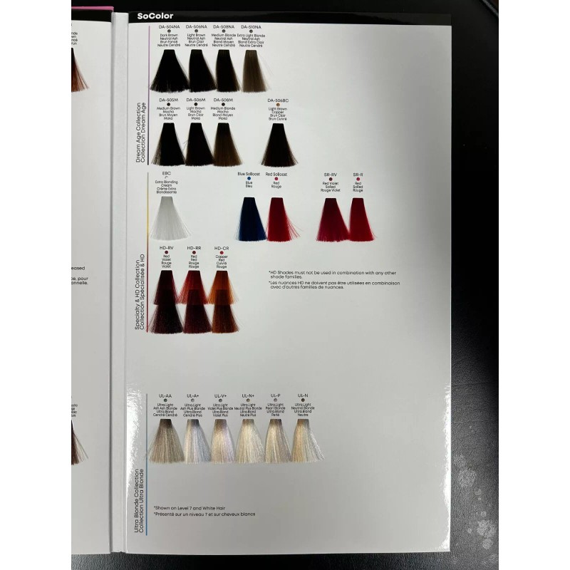 Matrix SoColor Pre-Bonded Permanent Color Swatch Booklet