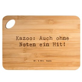 Mr. & Mrs. Panda Bamboo Chopping Board Saying Kazoo Hit Gift, Musical Instrument, Wooden Board, Chopping Board, Easy to Use