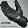 J.A.G. Leather Motorcycle Gloves for Men - Carbon Fiber Knuckle